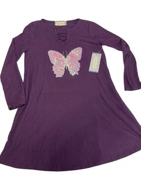 BTWEEN Butterfly Dress purple size 10/12